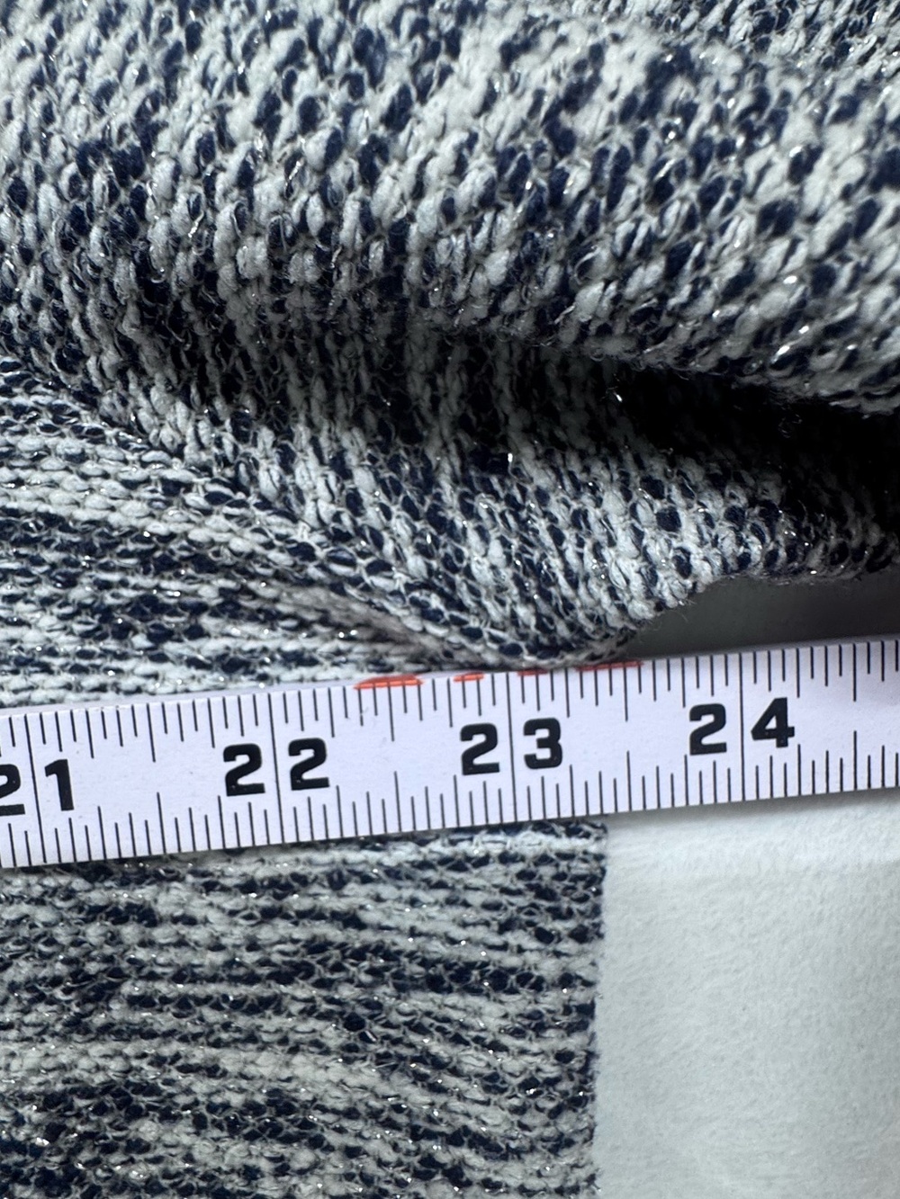 Chico’s Size 3 Gray Marled Knit Sweater Top 3/4 Sleeve Relaxed Fit - Picture 7 of 11